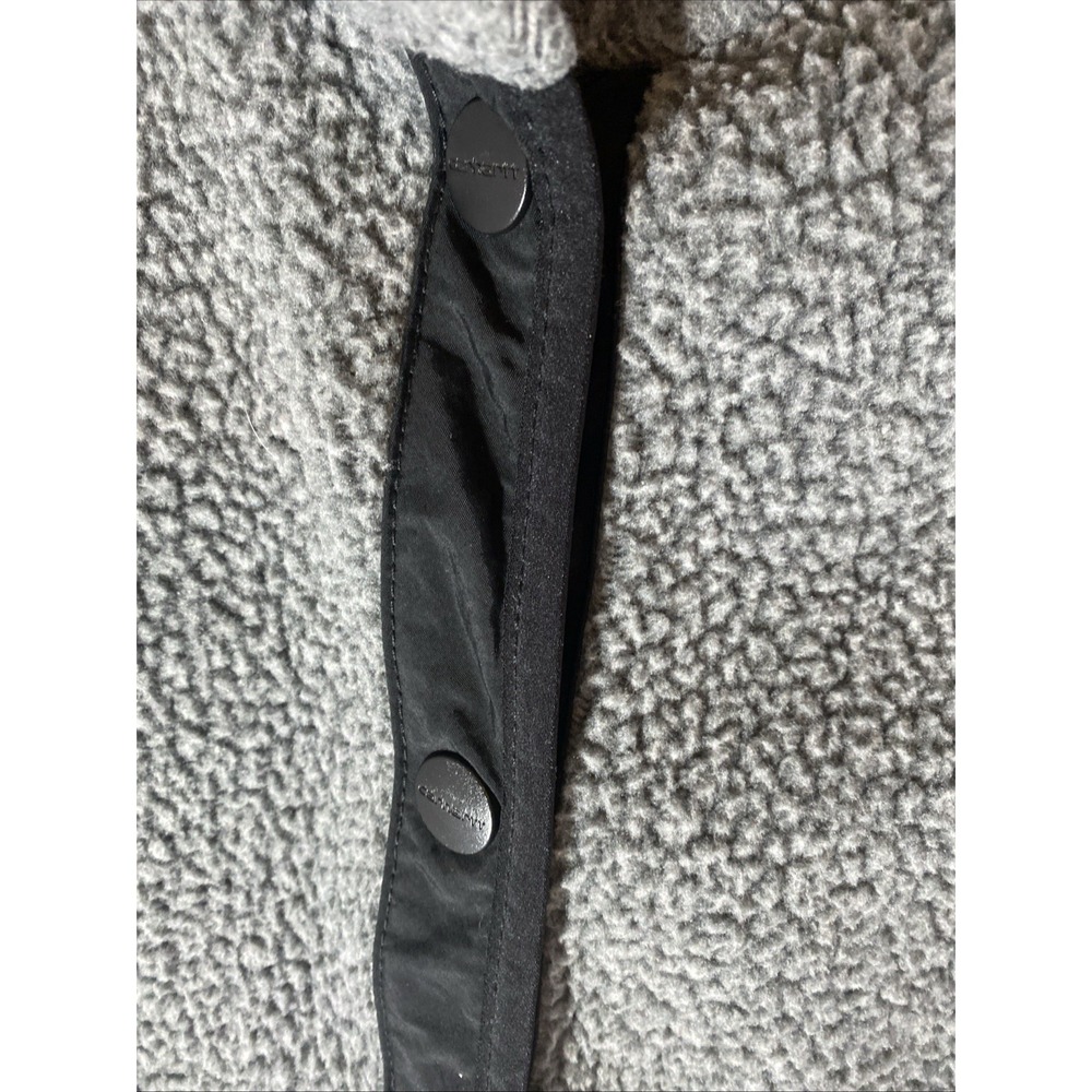 Carhartt Gray Sherpa Fleece Vest with Black Trim-Womens - Picture 3 of 5
